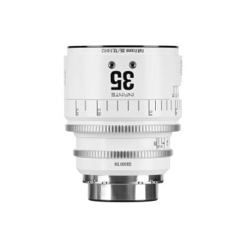7Artisans Cine 35mm T2.1 INFINTE PL Mount MF Fullframe Lens Beyaz