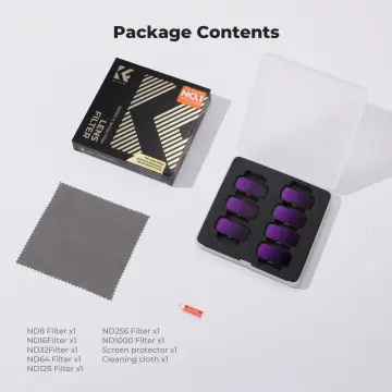 K&F Concept Insta360 Luna Ultra İçin 7 Parça ND Filtre Seti (ND8, ND16, ND32, ND64, ND128, ND256, ND1000)