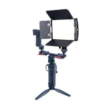 GDX CF-150C RGB Telefon Vlog Seti + El Tipi Powerbank Tripod Batarya