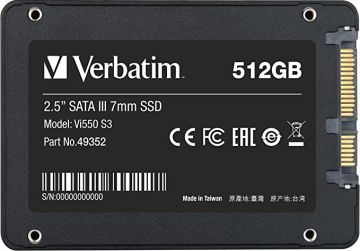 Verbatim 512GB Vi550 2.5'' SATA III Dahili SSD (49352)