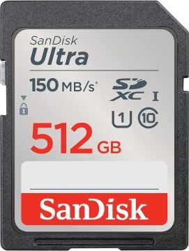 SanDisk 512GB Ultra UHS-I SDXC Hafıza Kartı SDSDUNC-512G-GN6IN