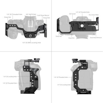 SmallRig 5954 ''HawkLock'' Hızlı Çıkarma  Canon EOS R6III Mark III / R6II Mark II için Kafes
