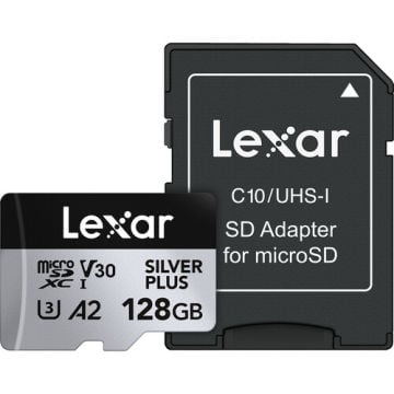 Lexar 128GB UHS-I microSDXC V30 Silver Plus Professional Hafıza Kartı