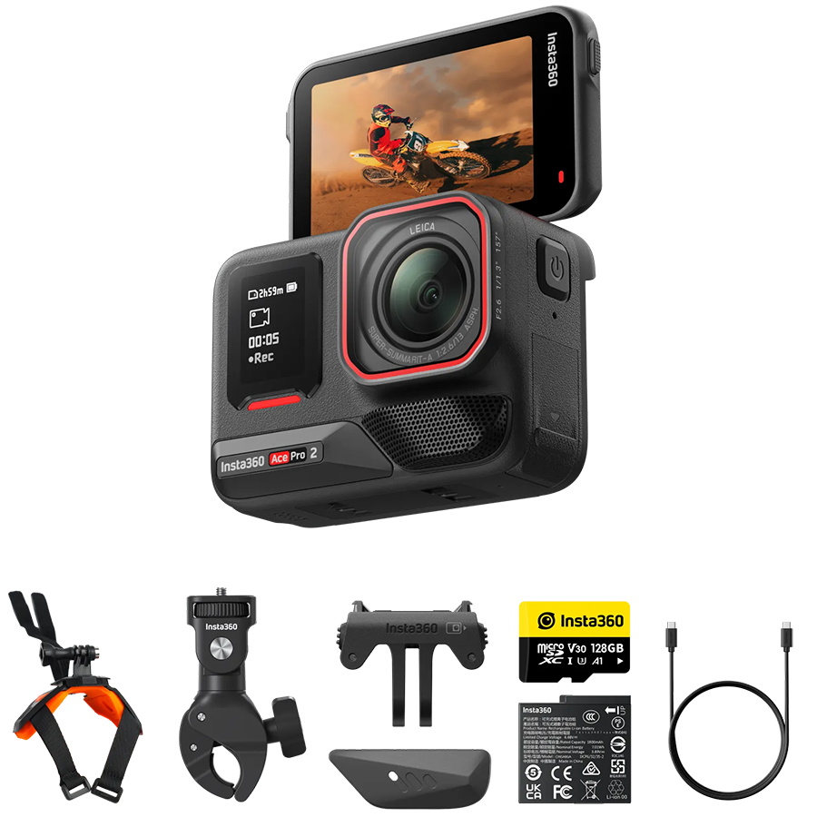 Insta360 Ace Pro 2 Aksiyon Kamerası Motorcycle Bundle