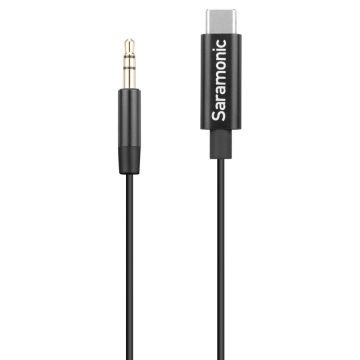 Saramonic SR-C2001 Erkek 3,5 mm TRS Mikrofon Girişi iPhone 15, Android, Bilgisayarlar, iPad (M/S) için USB-C Adaptörüne