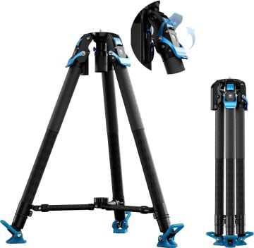 Sirui SVT75 PRO Rapid Karbon Fiber Video Tripod Kiti (SVH15 Kafa ile)