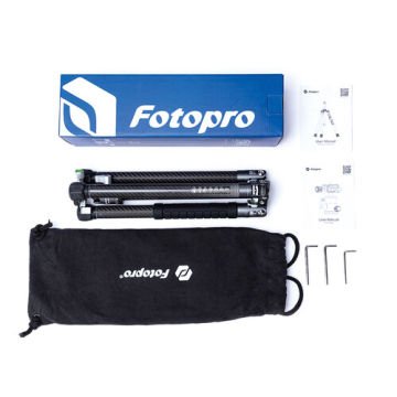 Fotopro X-Aircross 3 Carbon Fiber Travel Tripod with FPH-42QR Ball Head (Slate Gray)