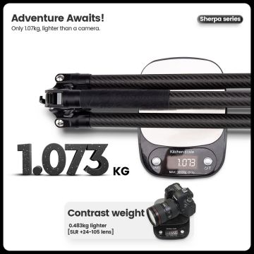 Fotopro Sherpa Plus Carbon Fiber Tripod (Monopod Özellikli)