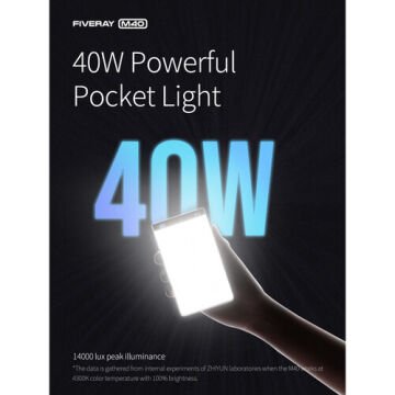 Zhiyun Fiveray M40 Güçlü 40W Pocket LED Light Combo ( Dıffuser + Adaptor )