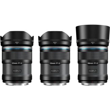 Sirui Sniper 23mm, 33mm & 56mm F1.2 Lens Kiti (X Mount, Siyah)