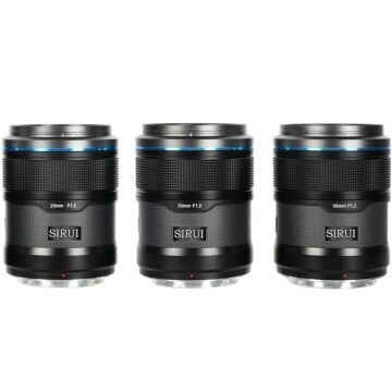 Sirui Sniper 23mm, 33mm & 56mm F1.2 Lens Kiti (X Mount, Siyah)