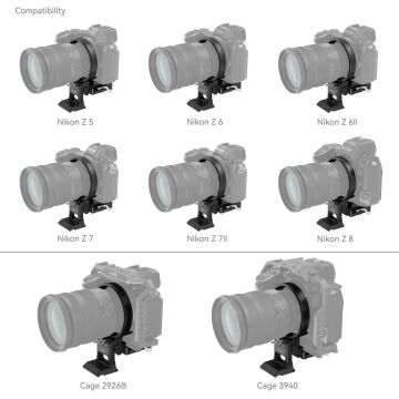 SmallRig 4306 Nikon'a Z Serisi İçin Döndürülebilir Yataydan Dikeye Montaj Plakası Kiti
