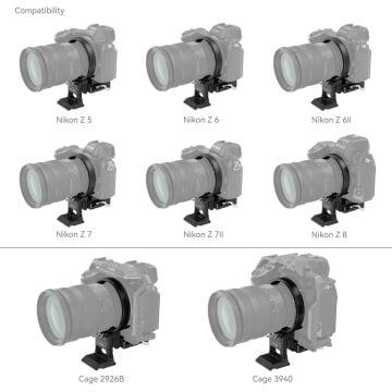 SmallRig 4306 Nikon'a Z Serisi İçin Döndürülebilir Yataydan Dikeye Montaj Plakası Kiti